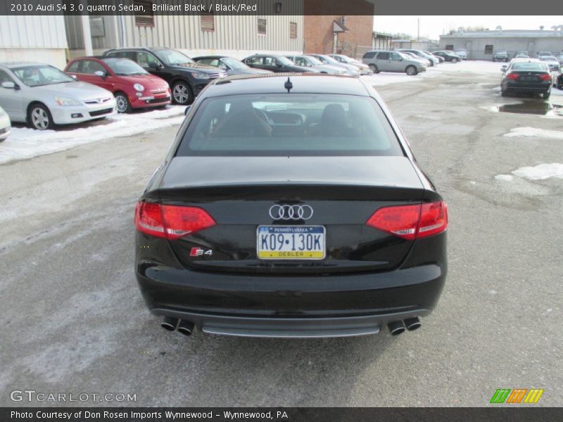 Brilliant Black / Black/Red 2010 Audi S4 3.0 quattro Sedan