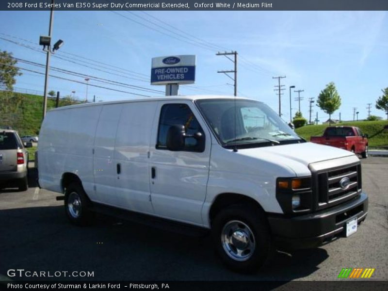 Oxford White / Medium Flint 2008 Ford E Series Van E350 Super Duty Commericial Extended