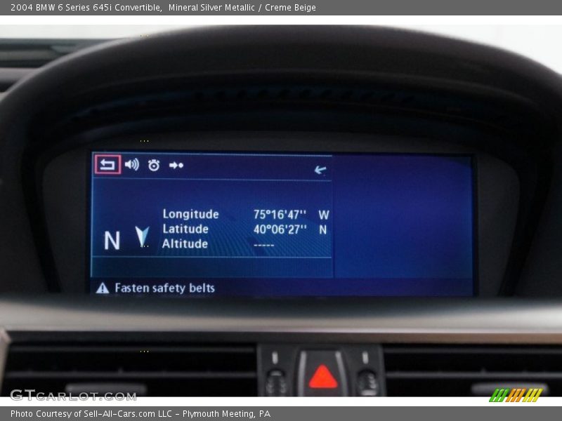 Mineral Silver Metallic / Creme Beige 2004 BMW 6 Series 645i Convertible