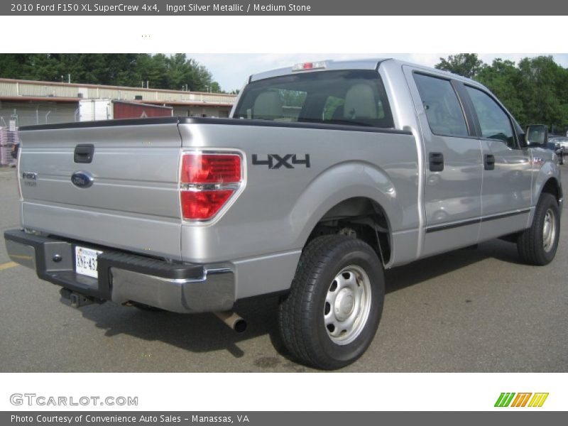 Ingot Silver Metallic / Medium Stone 2010 Ford F150 XL SuperCrew 4x4