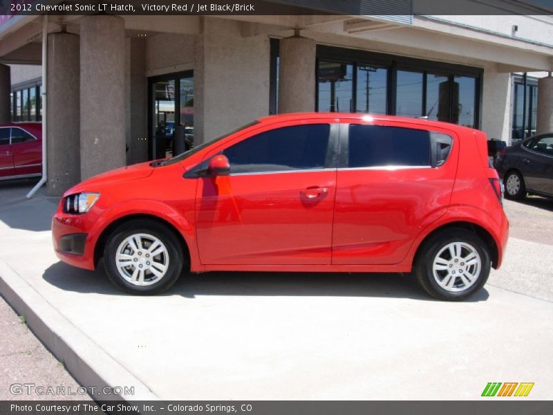 Victory Red / Jet Black/Brick 2012 Chevrolet Sonic LT Hatch