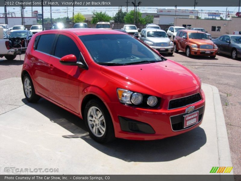 Victory Red / Jet Black/Brick 2012 Chevrolet Sonic LT Hatch