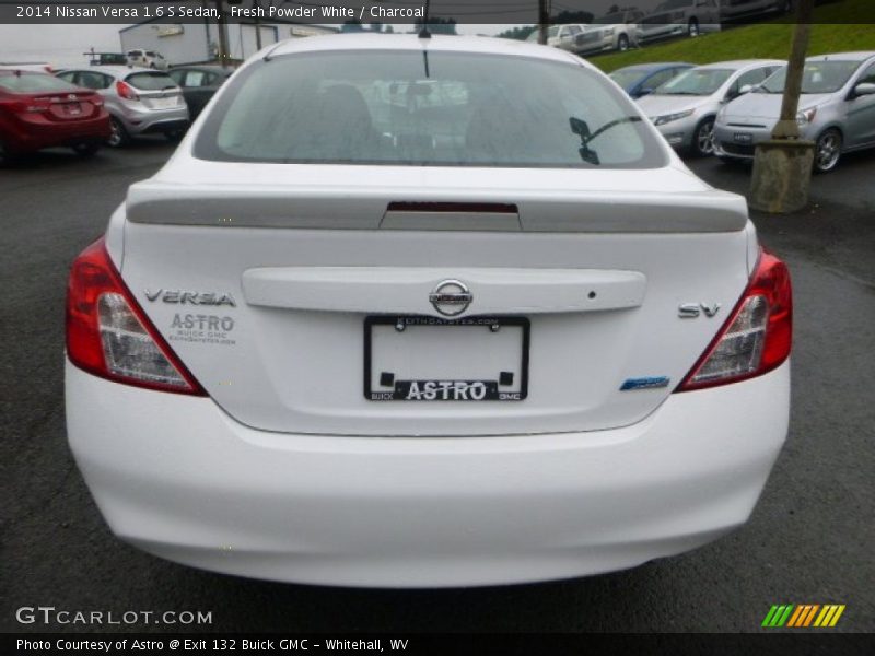 Fresh Powder White / Charcoal 2014 Nissan Versa 1.6 S Sedan