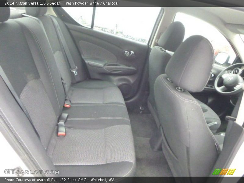 Fresh Powder White / Charcoal 2014 Nissan Versa 1.6 S Sedan