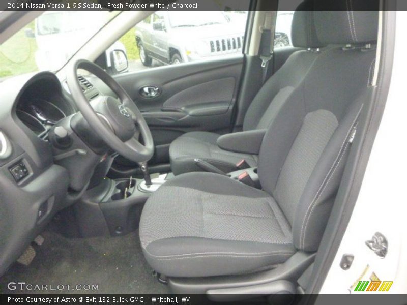 Fresh Powder White / Charcoal 2014 Nissan Versa 1.6 S Sedan