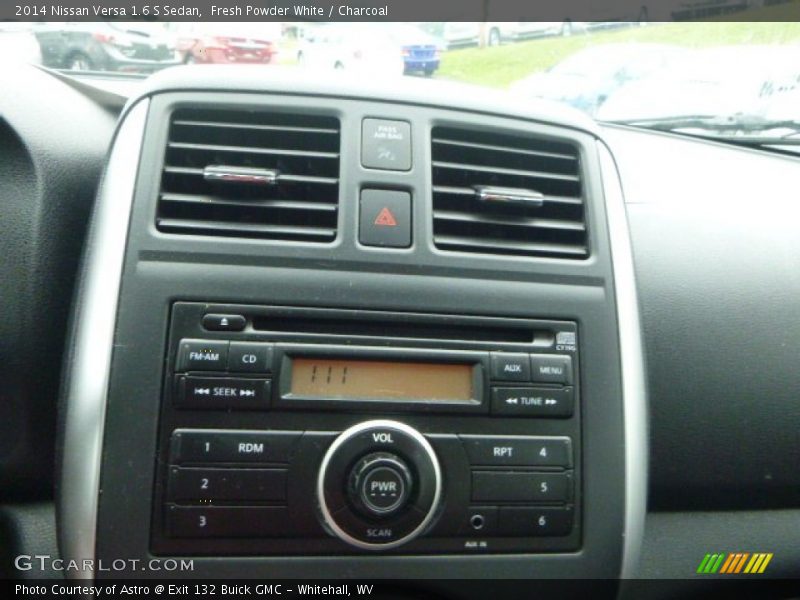 Fresh Powder White / Charcoal 2014 Nissan Versa 1.6 S Sedan