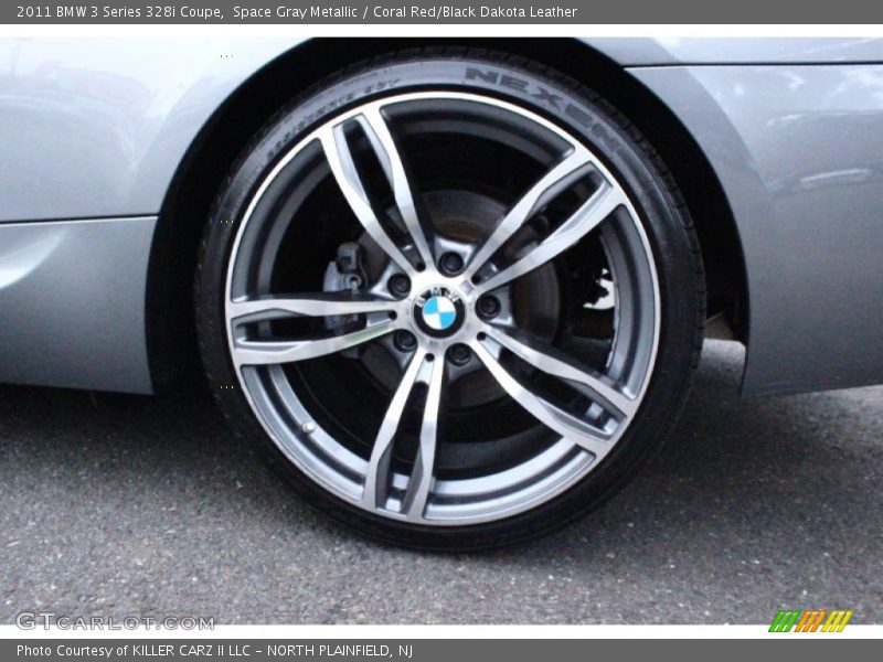 Space Gray Metallic / Coral Red/Black Dakota Leather 2011 BMW 3 Series 328i Coupe