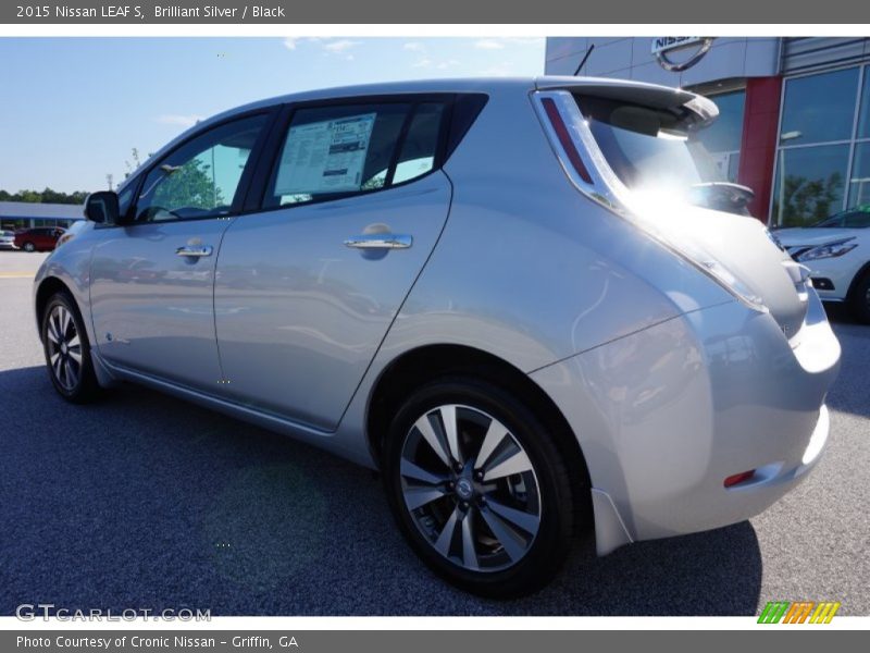 Brilliant Silver / Black 2015 Nissan LEAF S