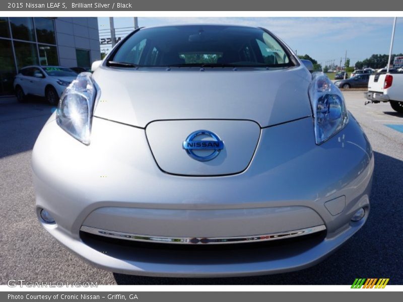 Brilliant Silver / Black 2015 Nissan LEAF S