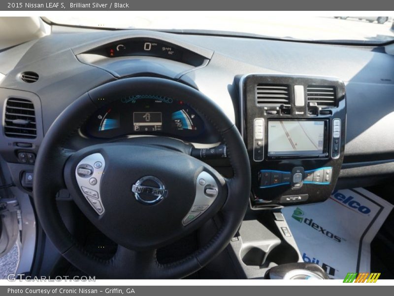 Brilliant Silver / Black 2015 Nissan LEAF S