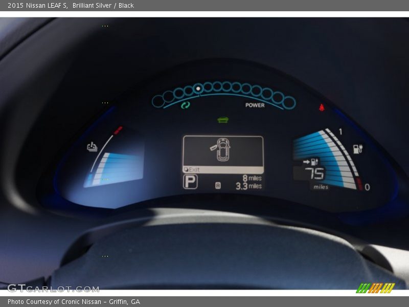 Brilliant Silver / Black 2015 Nissan LEAF S