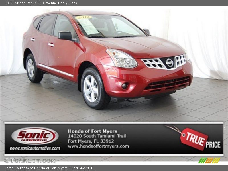 Cayenne Red / Black 2012 Nissan Rogue S