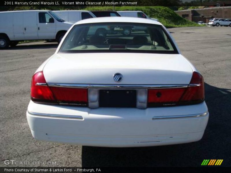 Vibrant White Clearcoat / Medium Parchment 2001 Mercury Grand Marquis LS