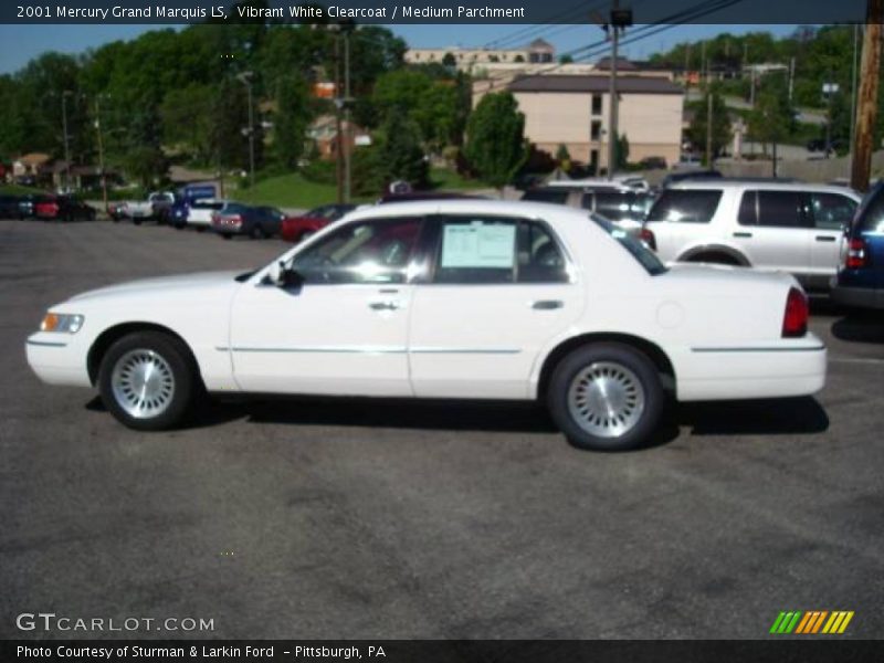 Vibrant White Clearcoat / Medium Parchment 2001 Mercury Grand Marquis LS