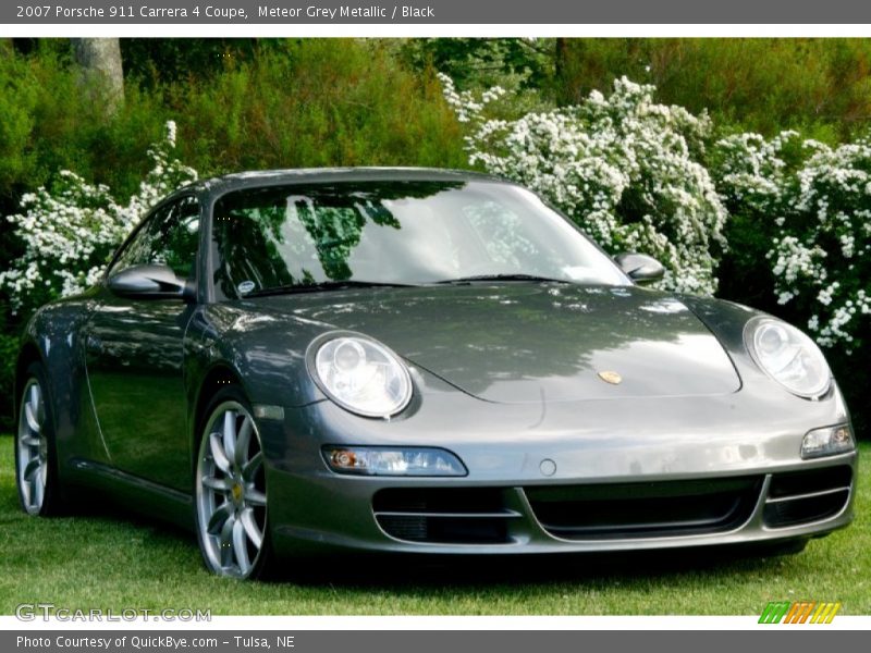 Meteor Grey Metallic / Black 2007 Porsche 911 Carrera 4 Coupe