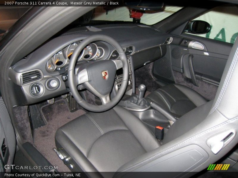 Meteor Grey Metallic / Black 2007 Porsche 911 Carrera 4 Coupe