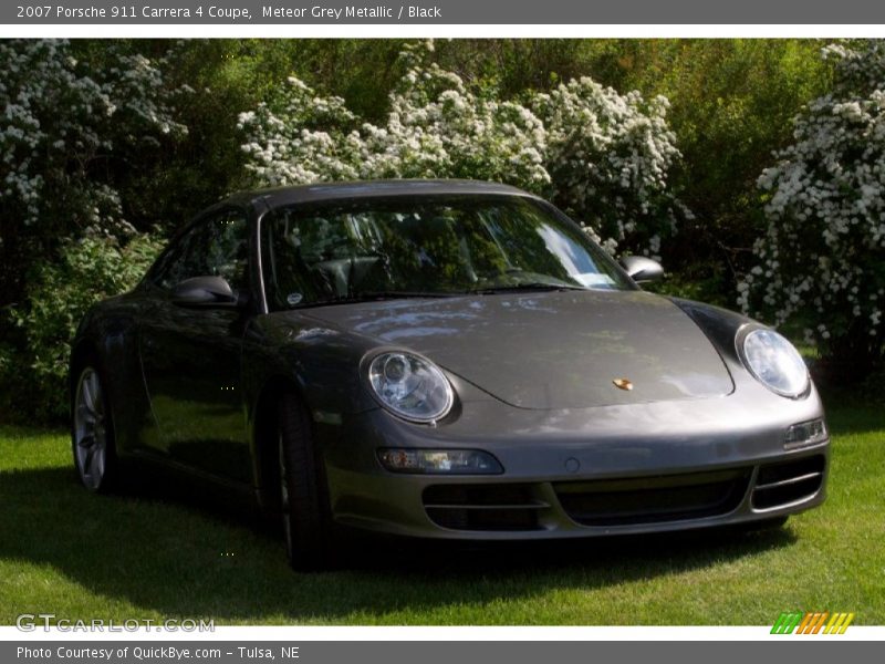 Meteor Grey Metallic / Black 2007 Porsche 911 Carrera 4 Coupe