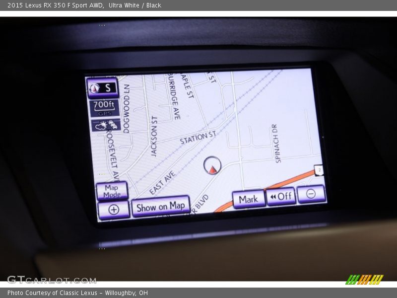 Navigation of 2015 RX 350 F Sport AWD