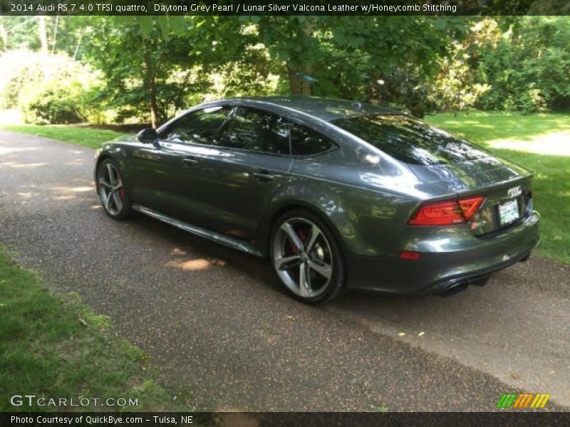 Daytona Grey Pearl / Lunar Silver Valcona Leather w/Honeycomb Stitching 2014 Audi RS 7 4.0 TFSI quattro