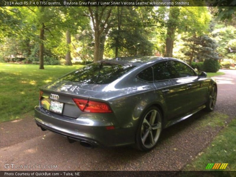 Daytona Grey Pearl / Lunar Silver Valcona Leather w/Honeycomb Stitching 2014 Audi RS 7 4.0 TFSI quattro