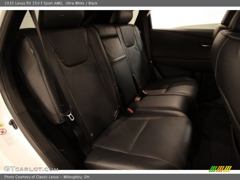 Rear Seat of 2015 RX 350 F Sport AWD