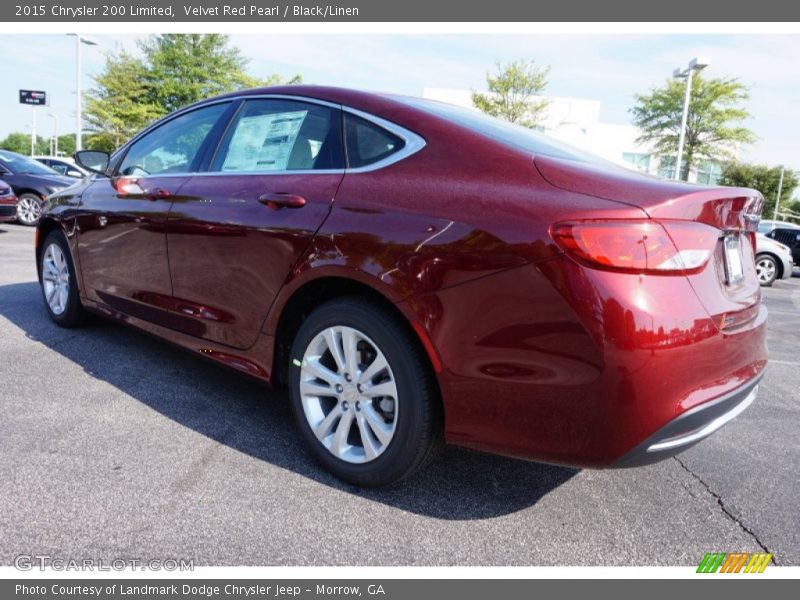 Velvet Red Pearl / Black/Linen 2015 Chrysler 200 Limited