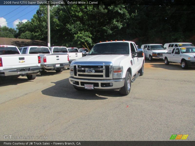 Oxford White / Camel 2008 Ford F250 Super Duty XLT SuperCab