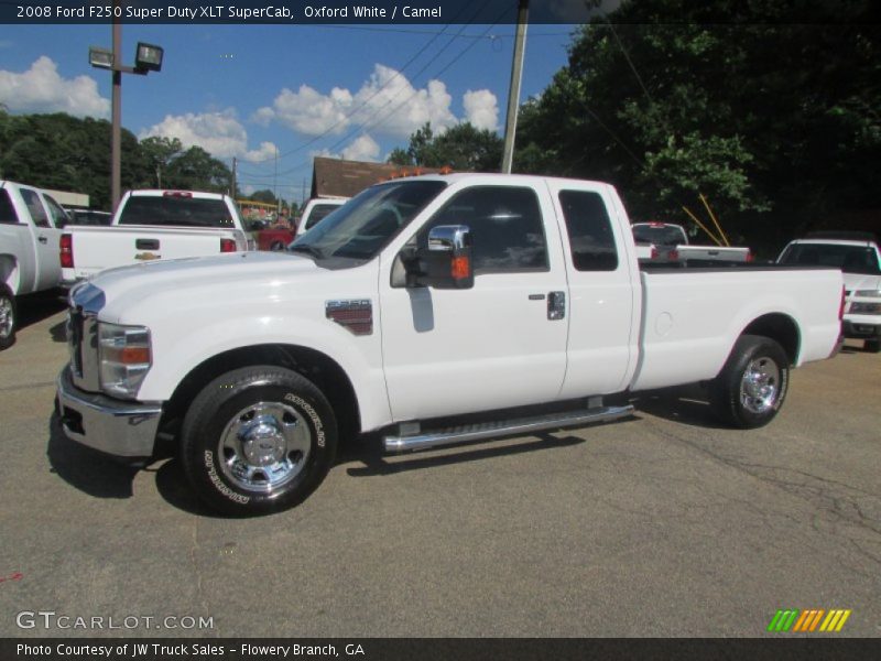Oxford White / Camel 2008 Ford F250 Super Duty XLT SuperCab
