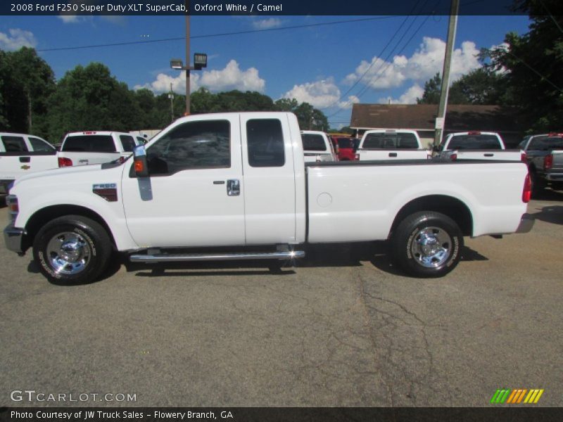 Oxford White / Camel 2008 Ford F250 Super Duty XLT SuperCab