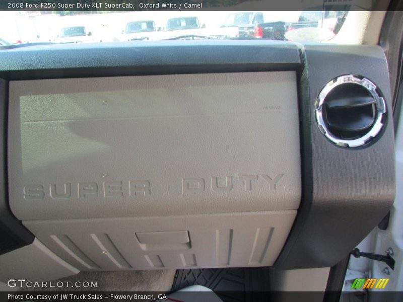 Oxford White / Camel 2008 Ford F250 Super Duty XLT SuperCab