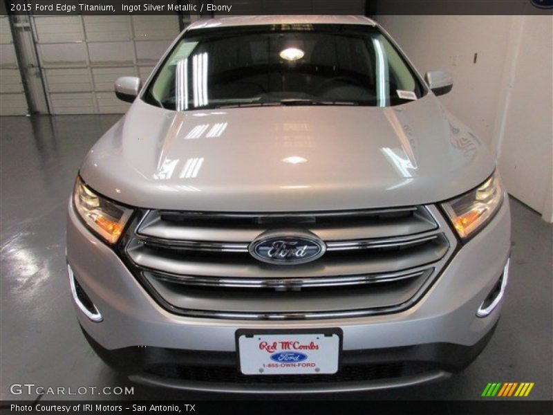 Ingot Silver Metallic / Ebony 2015 Ford Edge Titanium