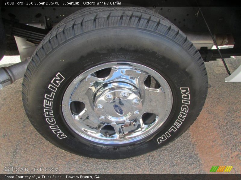 Oxford White / Camel 2008 Ford F250 Super Duty XLT SuperCab