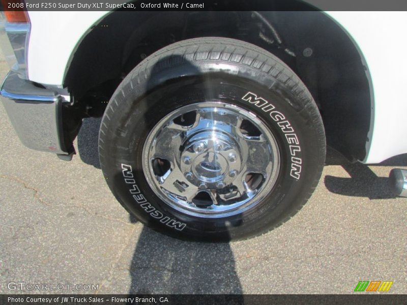 Oxford White / Camel 2008 Ford F250 Super Duty XLT SuperCab