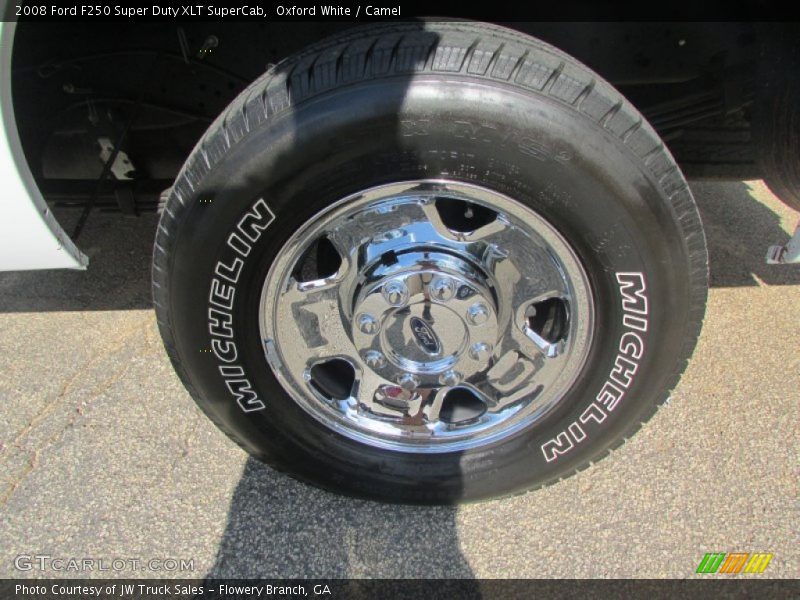 Oxford White / Camel 2008 Ford F250 Super Duty XLT SuperCab