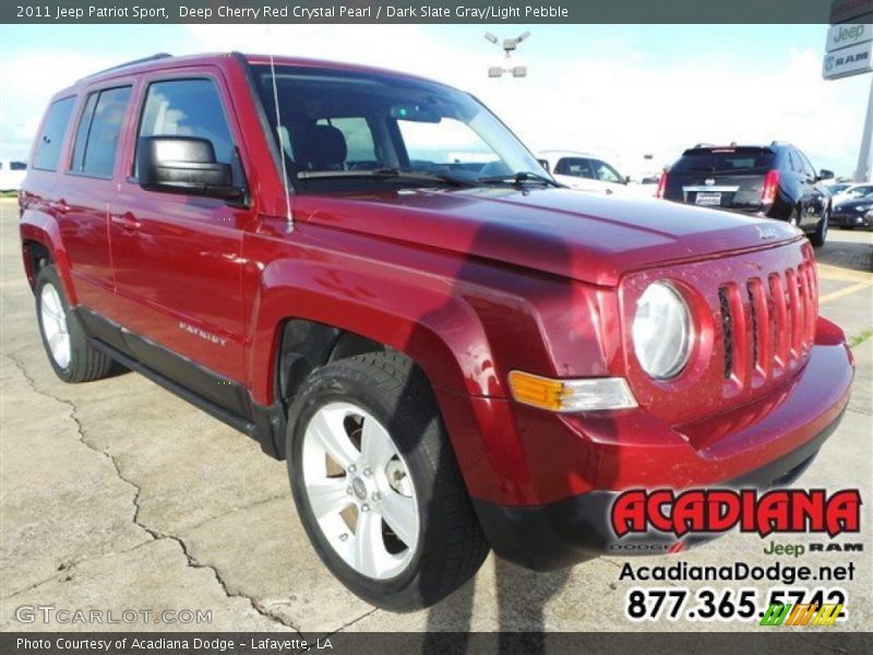 Deep Cherry Red Crystal Pearl / Dark Slate Gray/Light Pebble 2011 Jeep Patriot Sport
