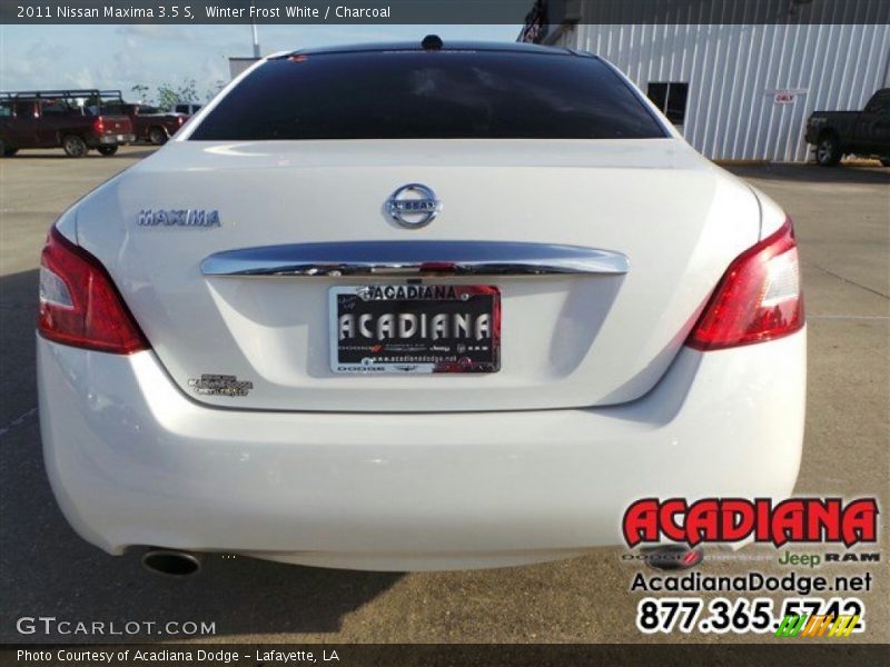 Winter Frost White / Charcoal 2011 Nissan Maxima 3.5 S