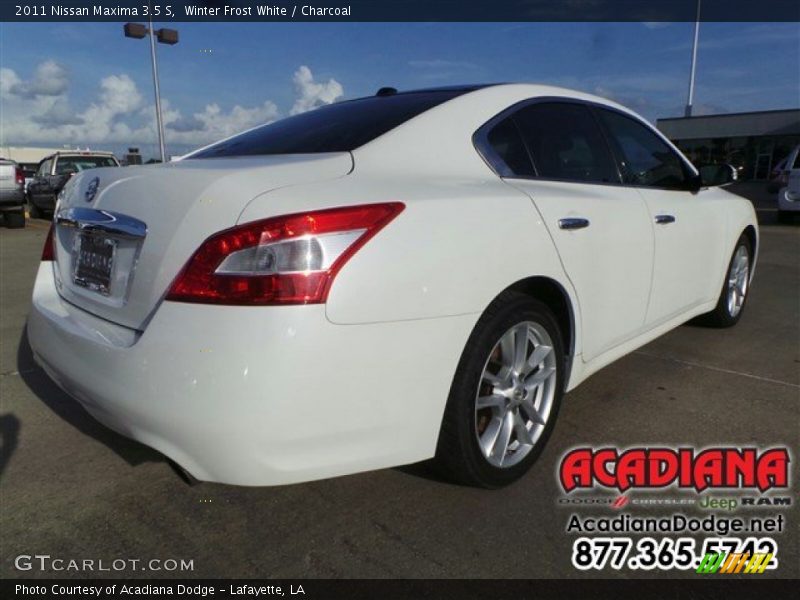 Winter Frost White / Charcoal 2011 Nissan Maxima 3.5 S