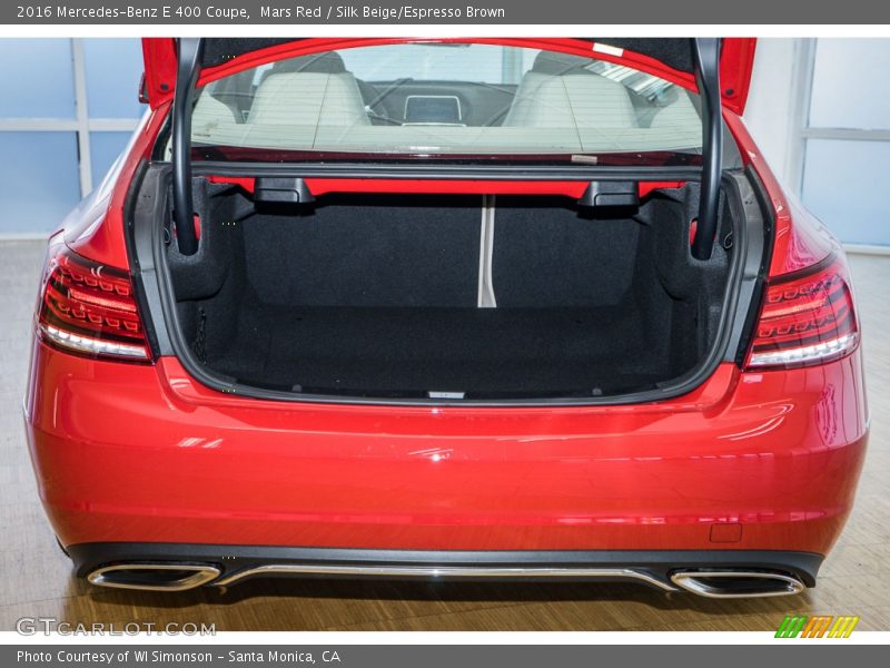 Mars Red / Silk Beige/Espresso Brown 2016 Mercedes-Benz E 400 Coupe