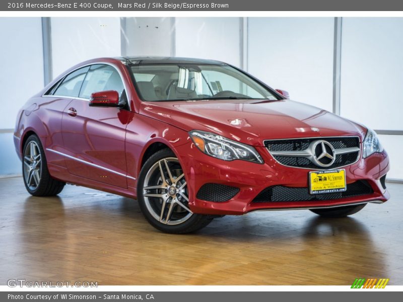 Mars Red / Silk Beige/Espresso Brown 2016 Mercedes-Benz E 400 Coupe
