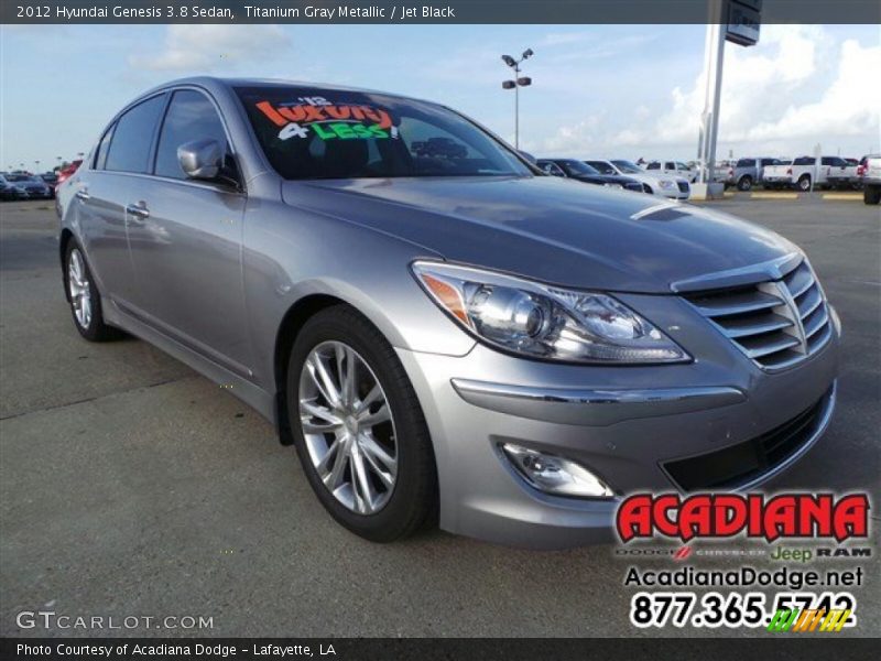 Titanium Gray Metallic / Jet Black 2012 Hyundai Genesis 3.8 Sedan