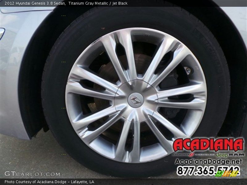 Titanium Gray Metallic / Jet Black 2012 Hyundai Genesis 3.8 Sedan
