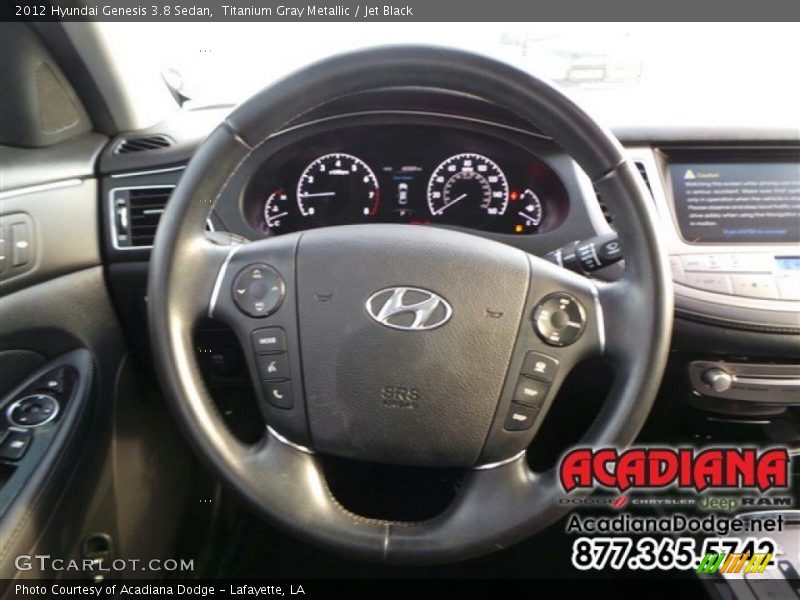 Titanium Gray Metallic / Jet Black 2012 Hyundai Genesis 3.8 Sedan