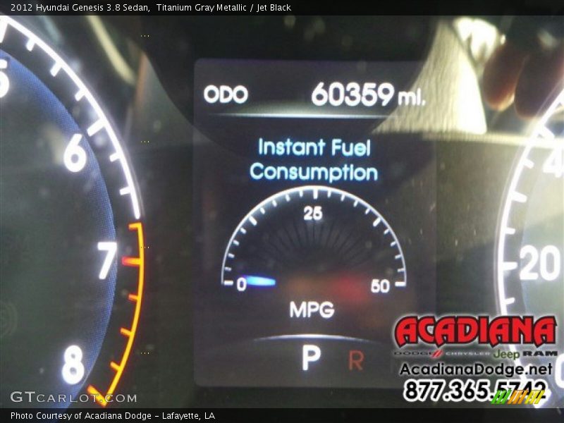 Titanium Gray Metallic / Jet Black 2012 Hyundai Genesis 3.8 Sedan