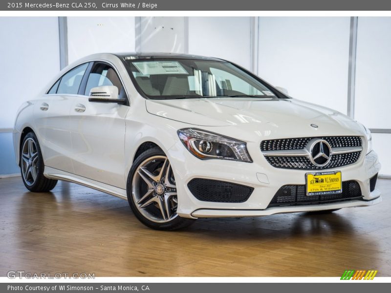 Cirrus White / Beige 2015 Mercedes-Benz CLA 250