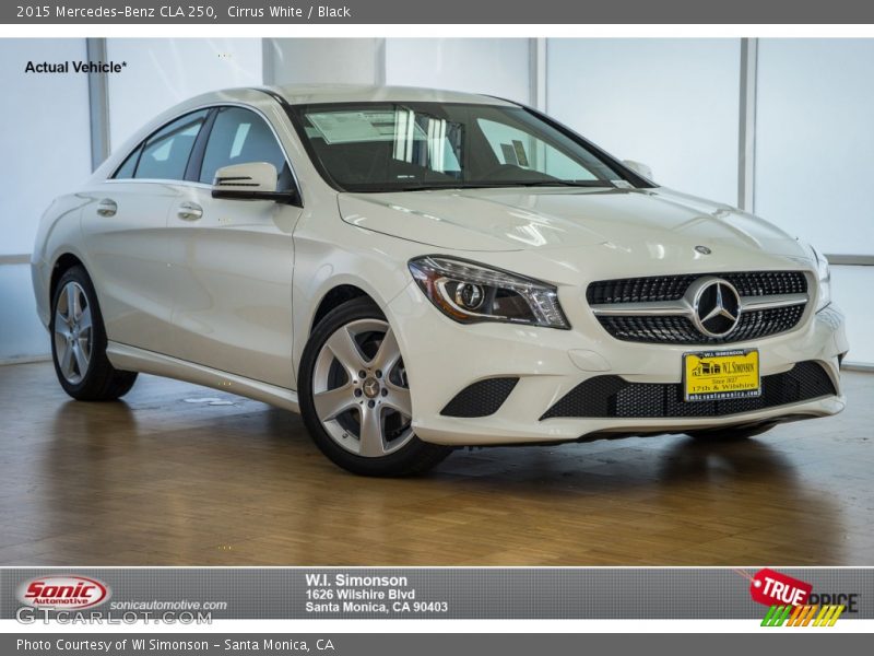 Cirrus White / Black 2015 Mercedes-Benz CLA 250