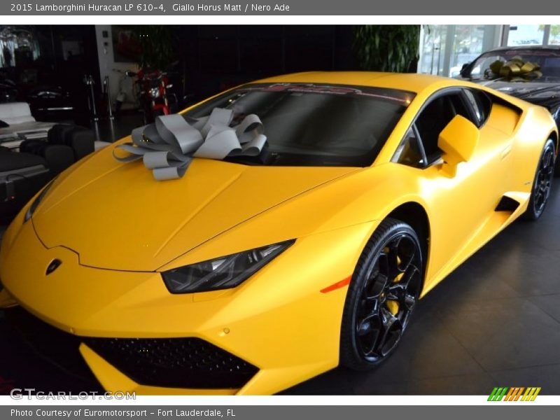 Giallo Horus Matt / Nero Ade 2015 Lamborghini Huracan LP 610-4