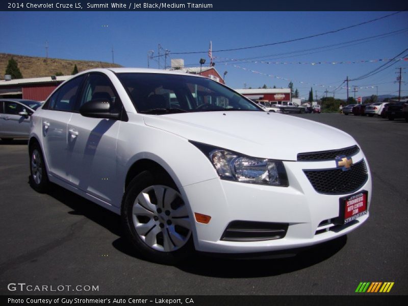Summit White / Jet Black/Medium Titanium 2014 Chevrolet Cruze LS
