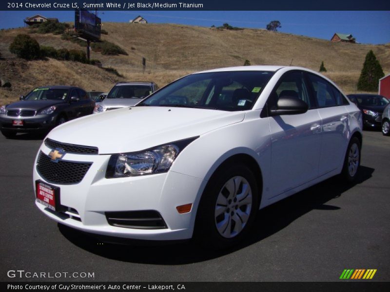 Summit White / Jet Black/Medium Titanium 2014 Chevrolet Cruze LS