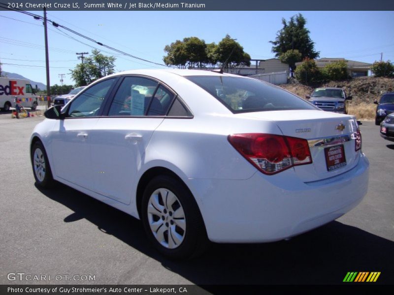 Summit White / Jet Black/Medium Titanium 2014 Chevrolet Cruze LS