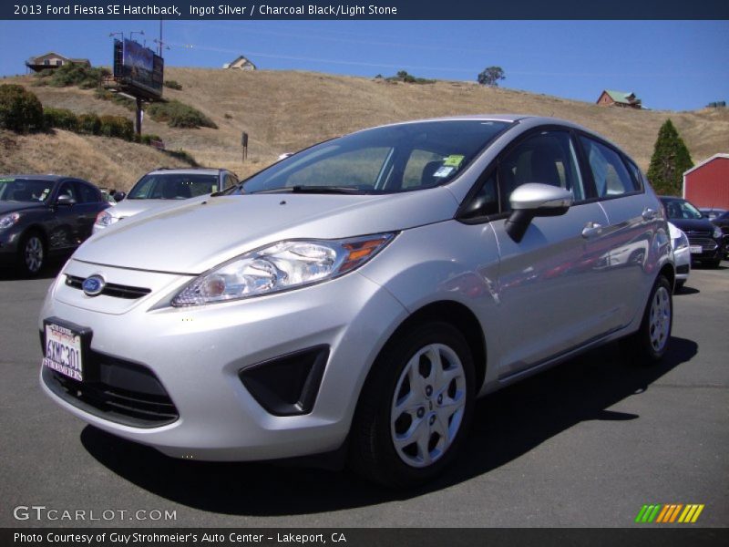 Ingot Silver / Charcoal Black/Light Stone 2013 Ford Fiesta SE Hatchback